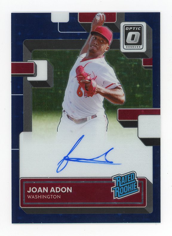 2022 Topps Baseball Stars Auto Joan Adon RC Rookie Baseball Card Washington  Nationals #1119