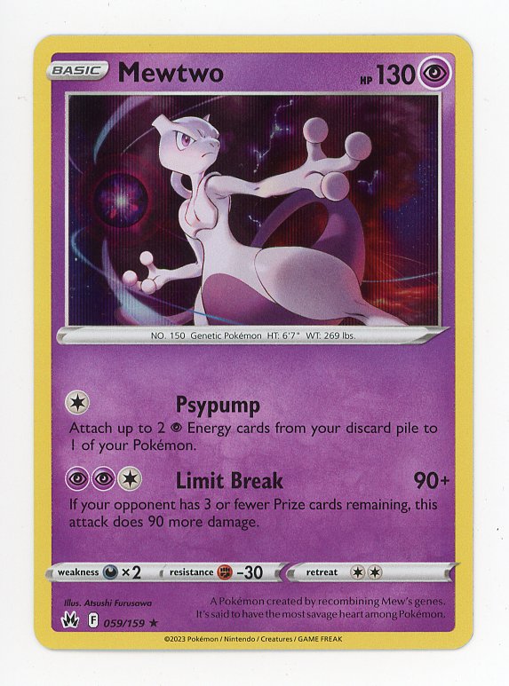 Mewtwo (Crown Zenith 59) - Bulbapedia, the community-driven