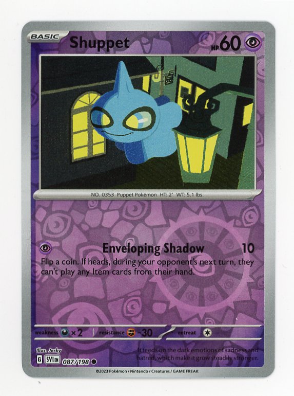 Spiritomb 129/198 Pokemon Reverse Holo 2023 Scarlet And Violet