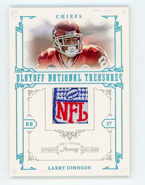 Larry Johnson Game-Used Jersey Football Card –