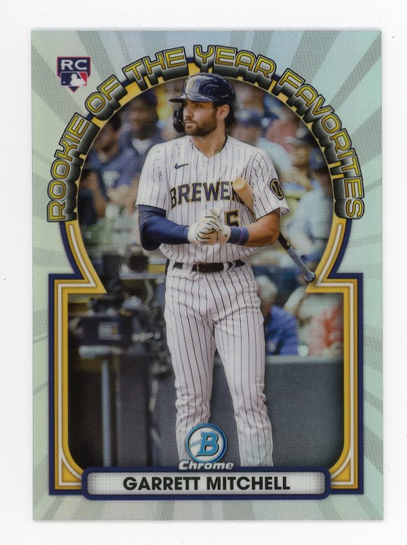  2023 TOPPS CHROME #110 GARRETT MITCHELL RC MILWAUKEE BREWERS  BASEBALL OFFICIAL TRADING CARD OF MLB : Collectibles & Fine Art