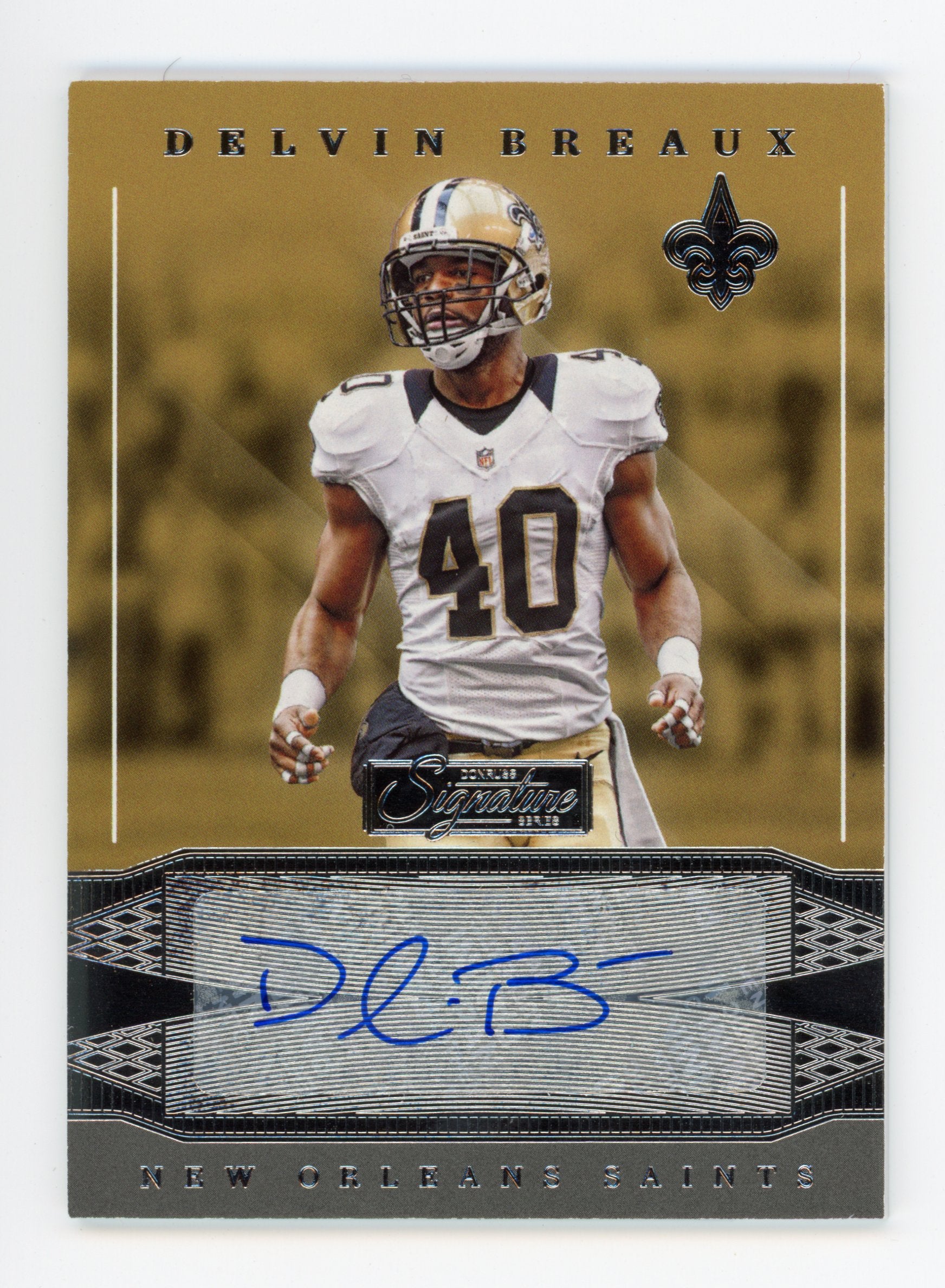 Delvin Breaux Panini 2016 Signature Series Autographed #91