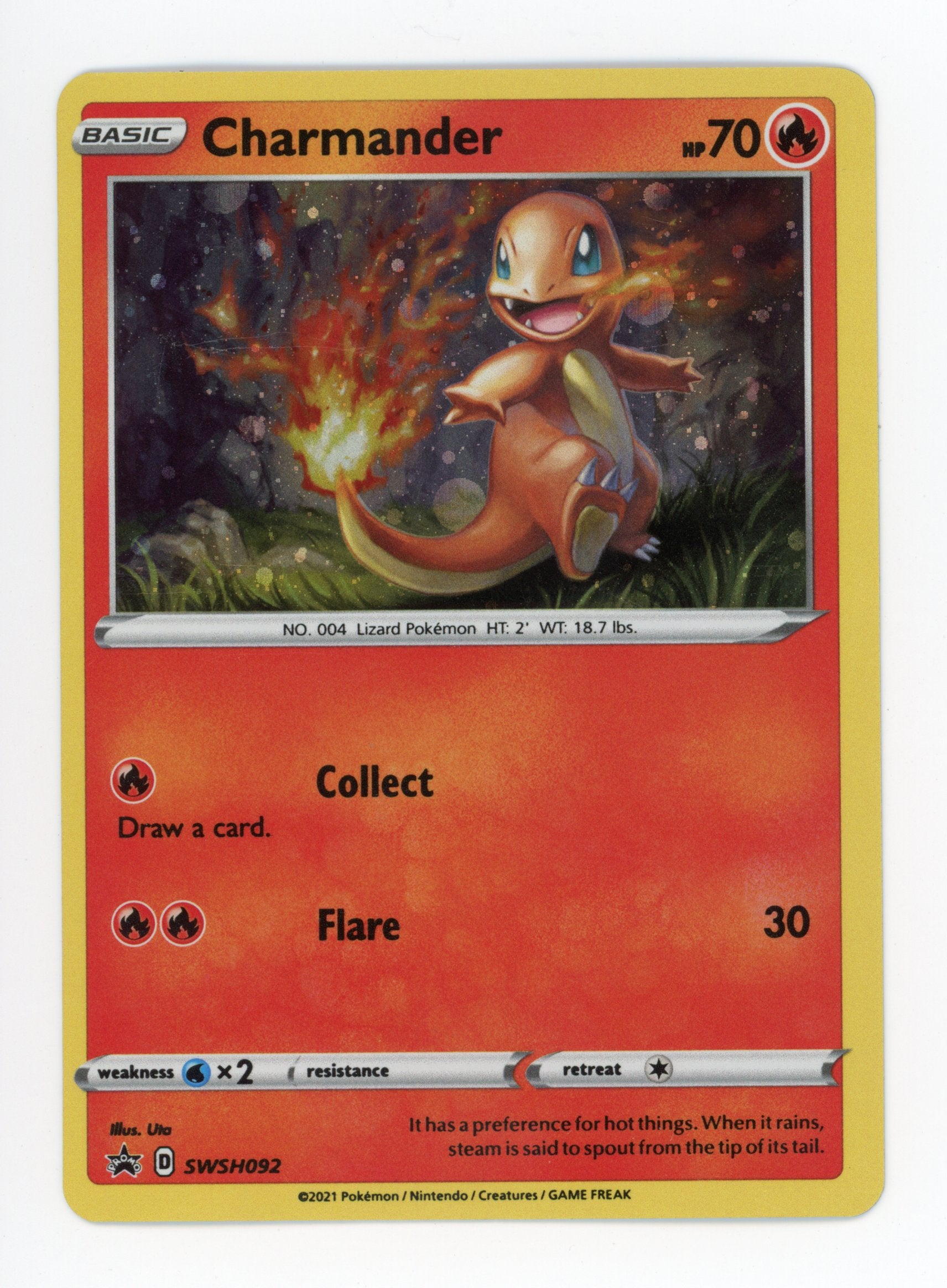 Charmander SWSH092 Pokemon Black Star Promo 2021 Sword And Shield