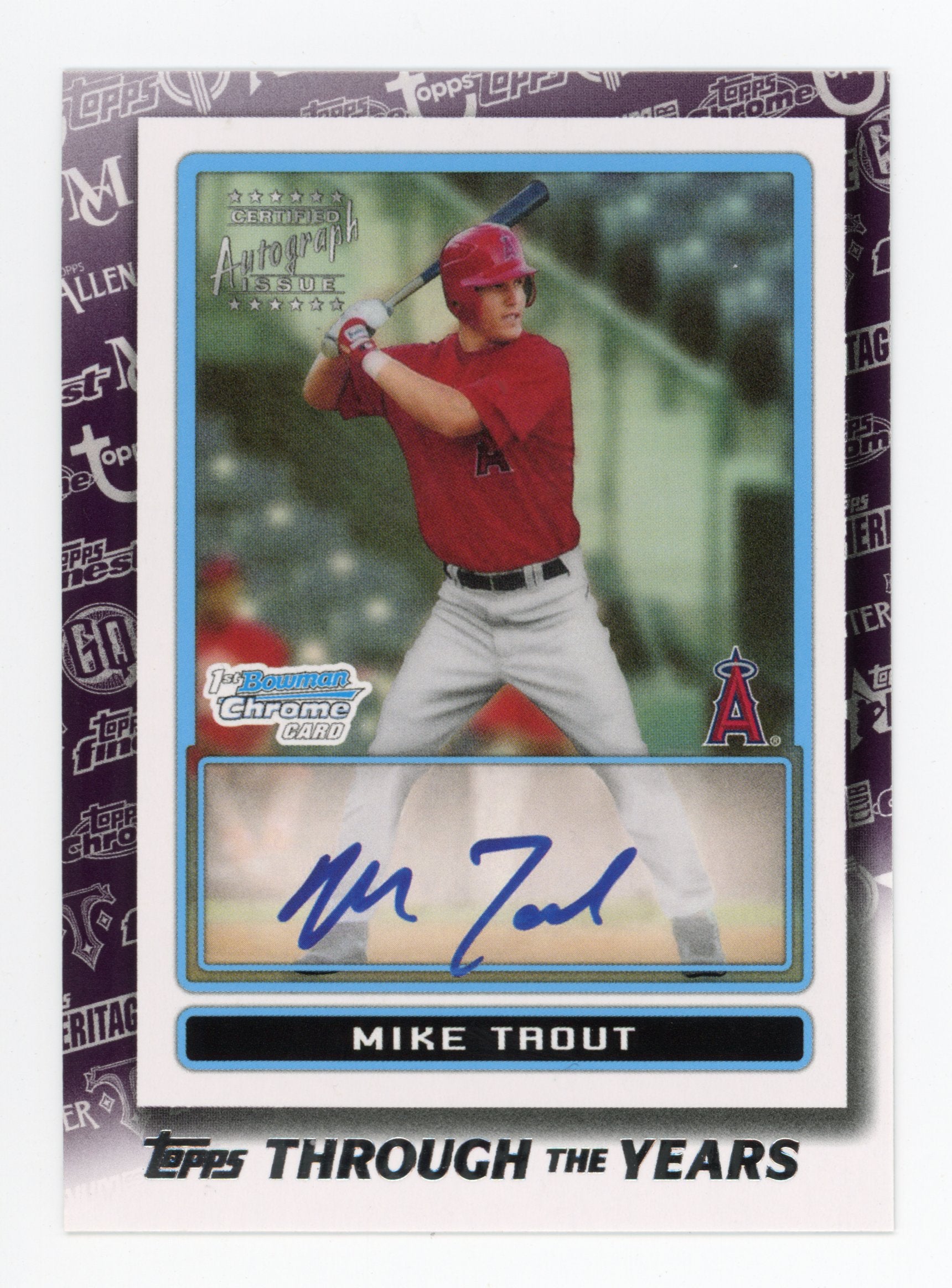 MIKE TROUT ROOKIE CARD Los Angeles Angels Baseball BOWMAN PLATINUM