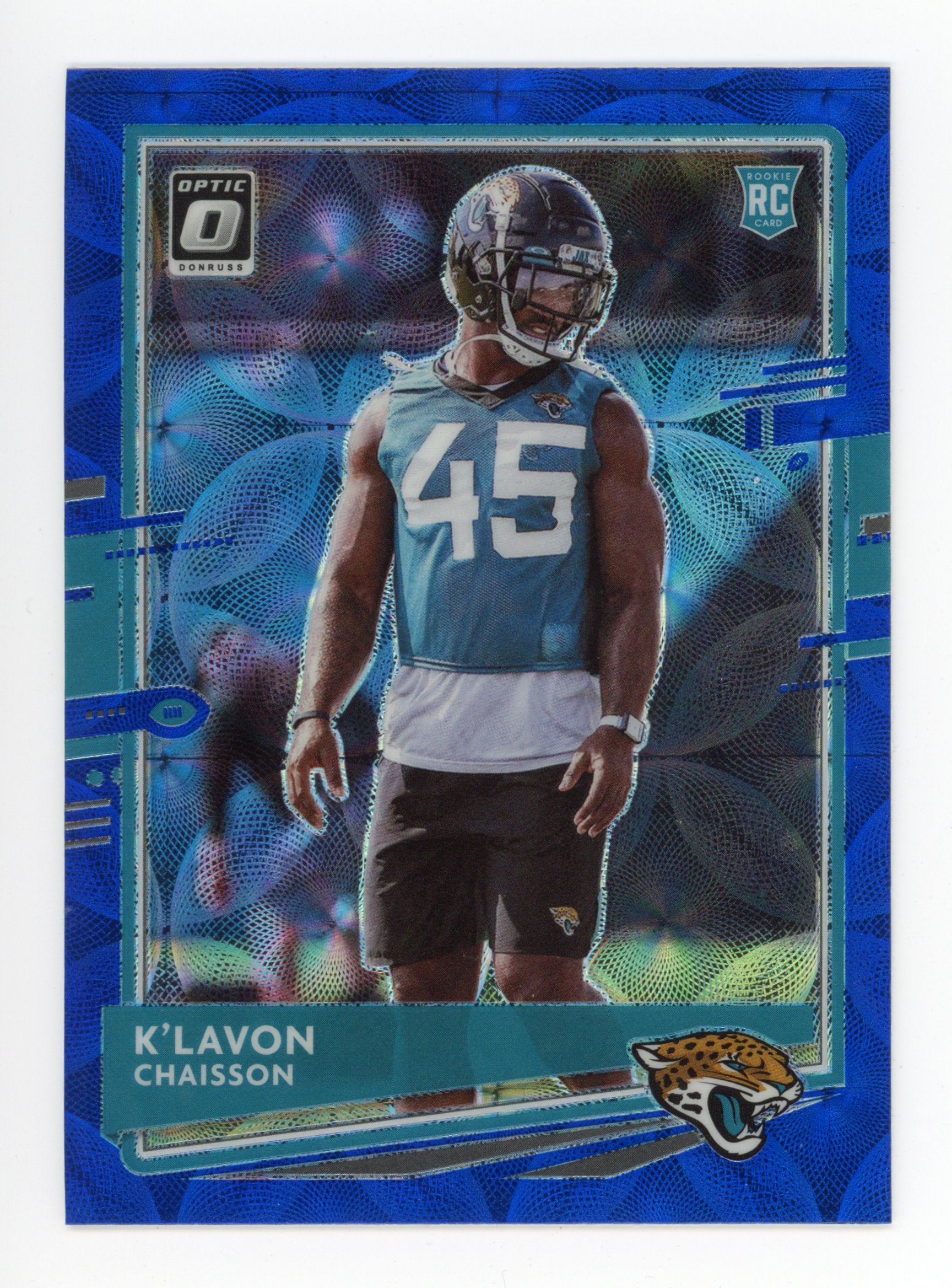 2020 K'lavon Chaisson Blue Scope Rookie Prizm Panini Jackson Jaguars #