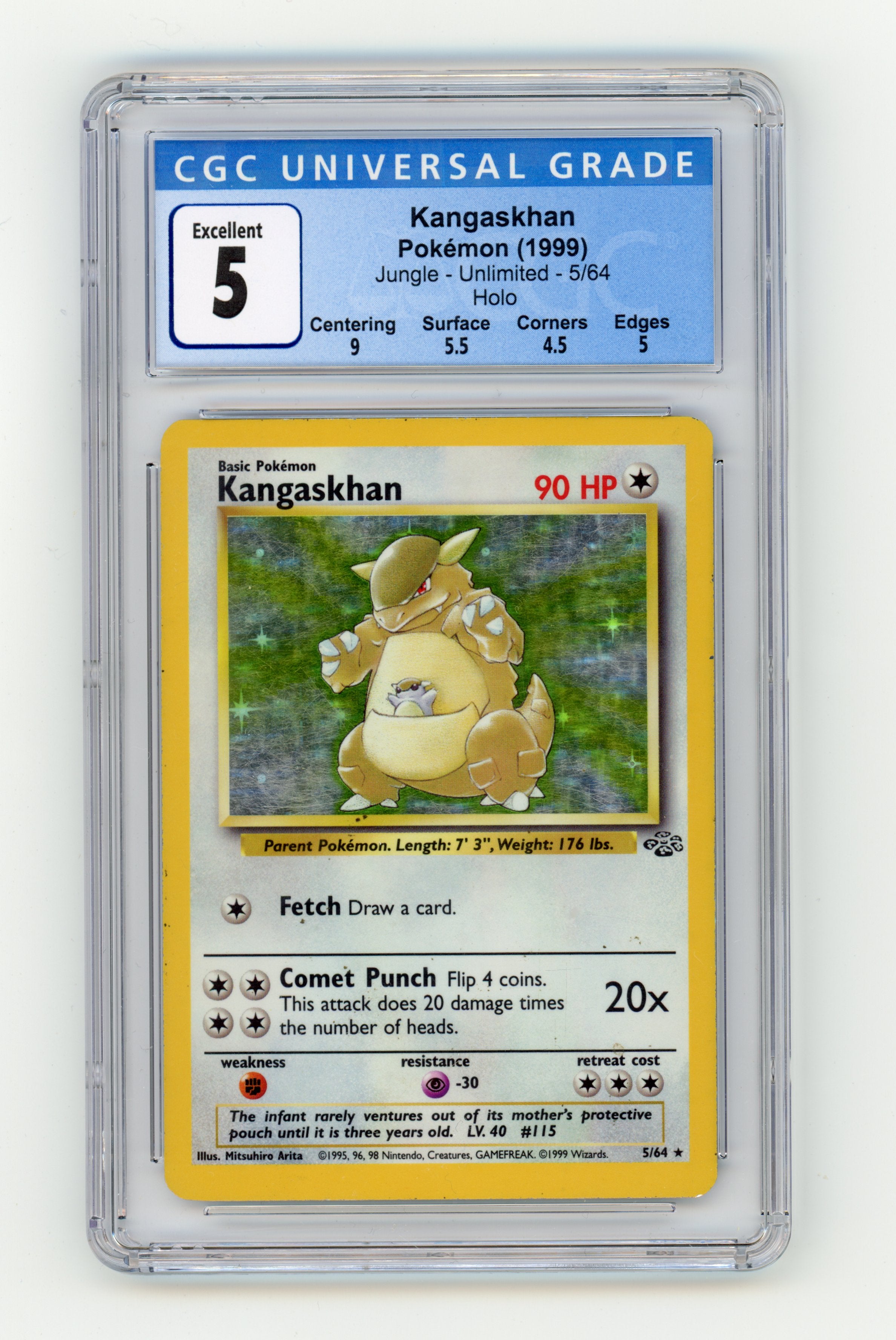 Kangaskhan 5/64 Pokemon 1999 Holo Jungle Graded