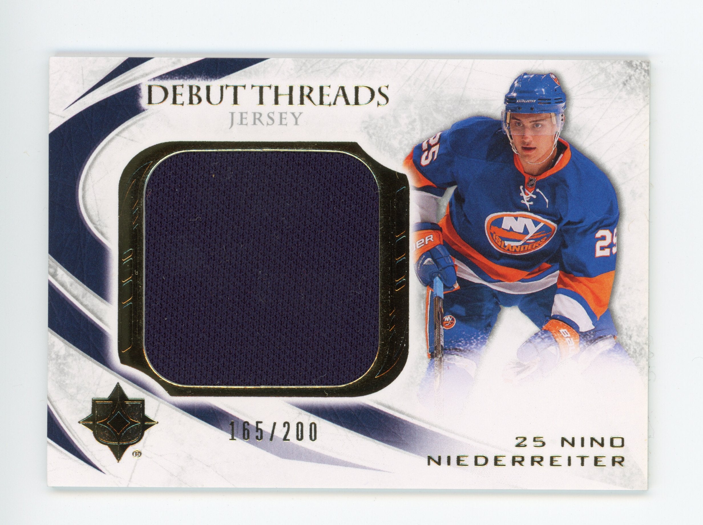 2010-2011 Nino Niederreiter Debut Threads Jersey #d /200 Upper Deck Ne