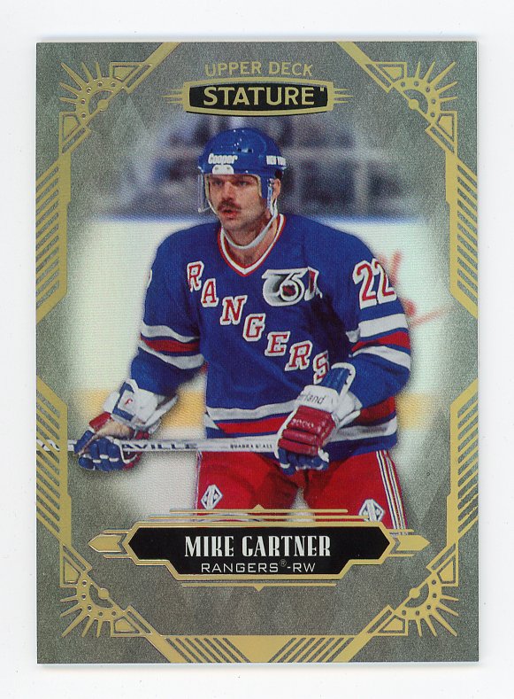 Mike Gartner Signed New York Rangers Card 1