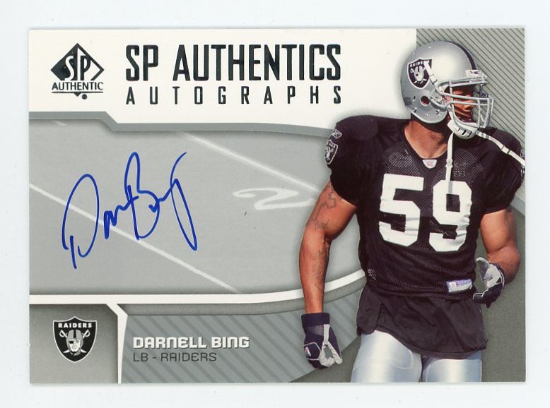 Darnell Bing autographed Football Card (Oakland Raiders) 2006