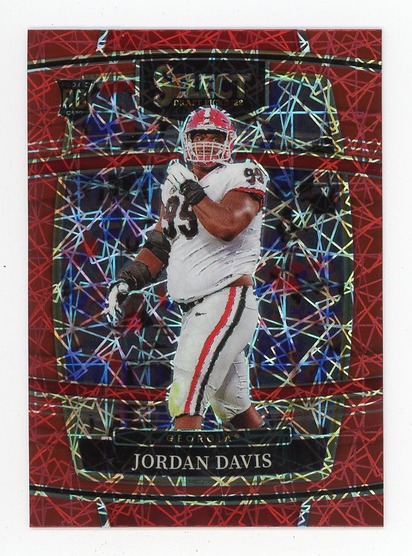 JORDAN DAVIS 2022 Panini Select Draft Picks Blue #80 RC Georgia / Eagles