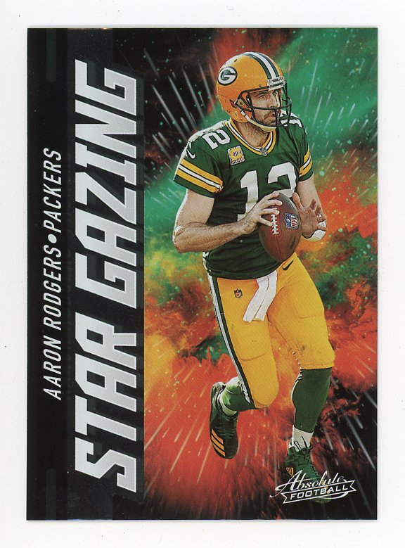 2020 Absolute Football Yellow Parallel Aaron Rodgers Green Bay Packers