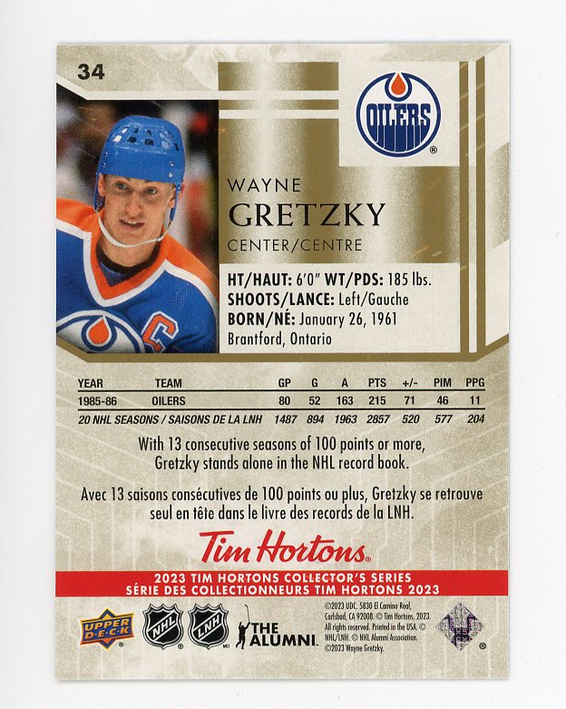 2023 Wayne Gretzky Record Books Tim Hortons Los Angeles Kings # RB-1