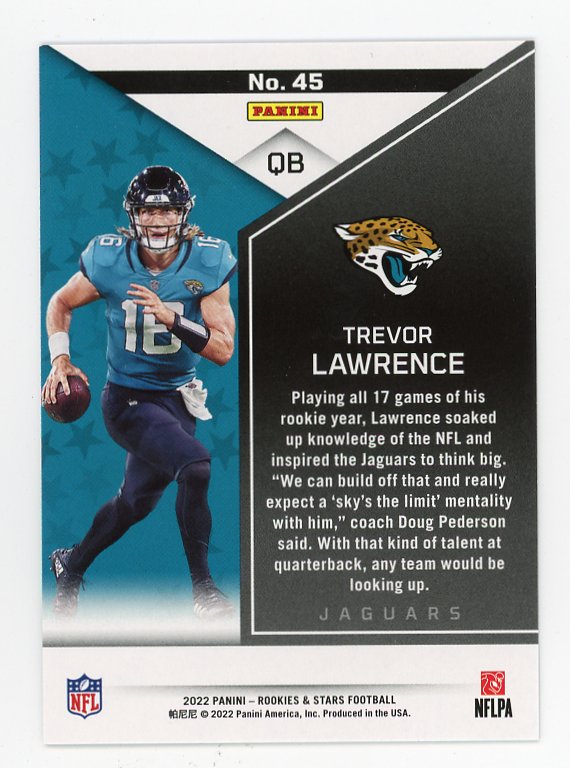 2022 Trevor Lawrence Rookies And Stars #D /80 Panini Jacksonville Jagu