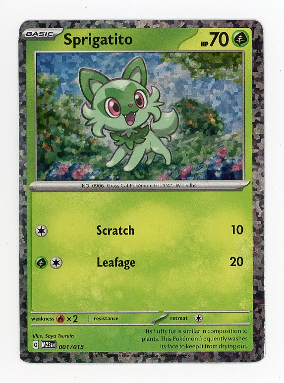 Sprigatito 001/015 Holo 2023 Pokemon Mcdonalds