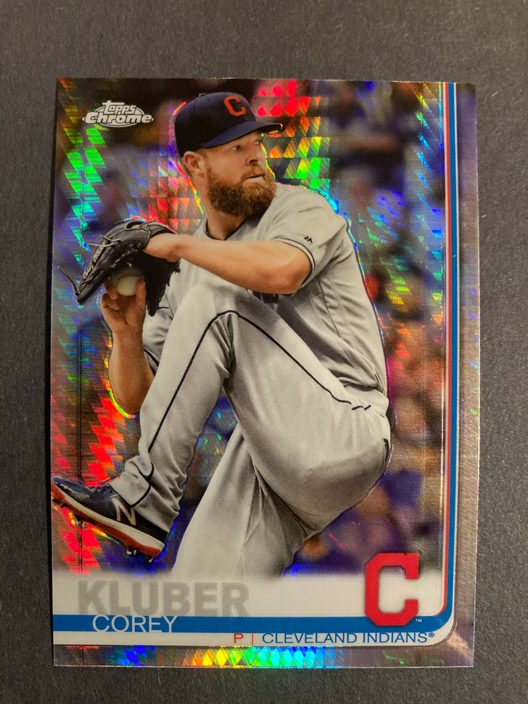 2018 Topps Chrome Carlos Carrasco Xfractor Baseball Card