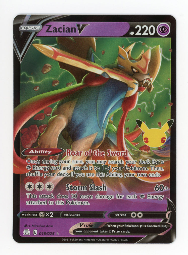 Zacian V 016/025 Pokemon Full Art 2021 Celebrations