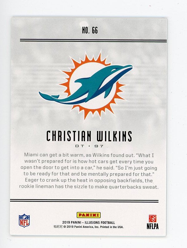 : 2020 Donruss #153 Christian Wilkins Miami Dolphins NFL Football  Card NM-MT : Collectibles & Fine Art