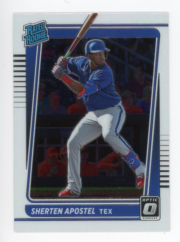 2021 Leody Taveras Rated Rookie Optic Donruss Texas Rangers # 56