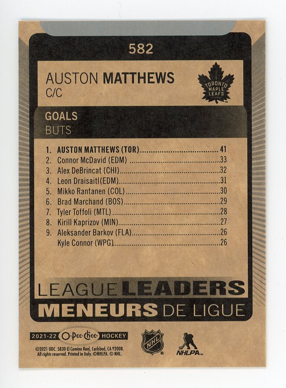 2022-2023 Auston Matthews #D /299 Artifacts Upper Deck Toronto Maple L
