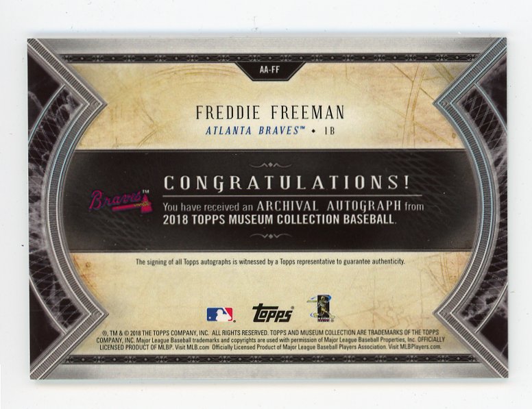 Freddie Freeman Autographed Framed Braves Jersey