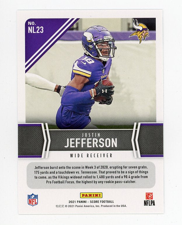 2021 Justin Jefferson Rookie Score Minnesota Vikings # NL23