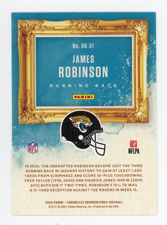 2020 James Robinson Rookie Pink Gridiron Kings Panini Jacksonville Jag