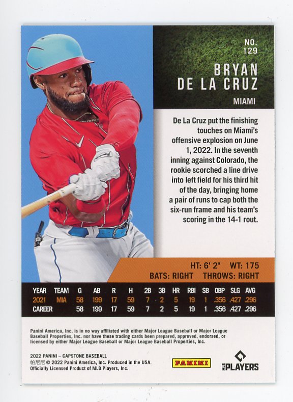 Bryan De La Cruz RC - Miami Marlins (MLB Baseball Card) 2022 Topps