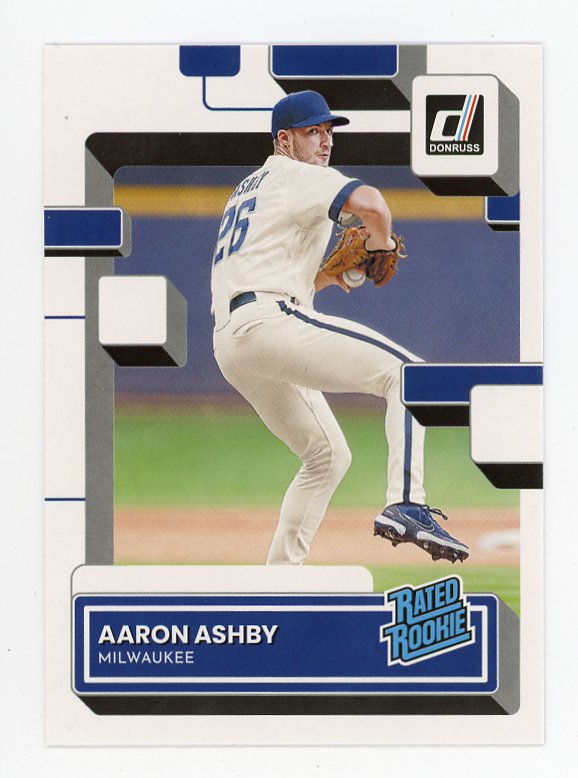2022 Aaron Ashby Rated Rookie Donruss Milwaukee Brewers # 36